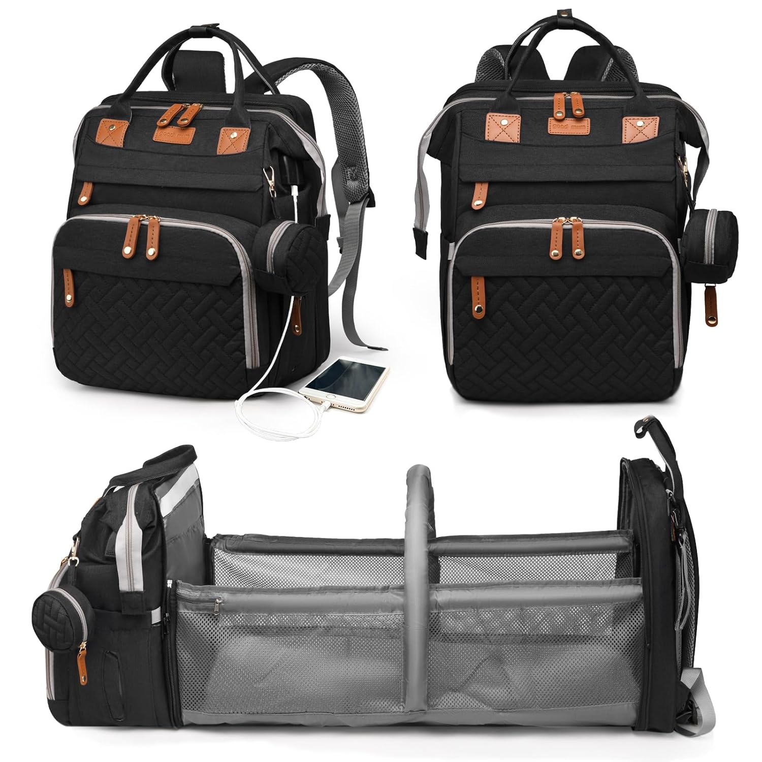 Solo® - Baby 3-in-1 Daddy Duty Backpack with Changing Station and Bassinet