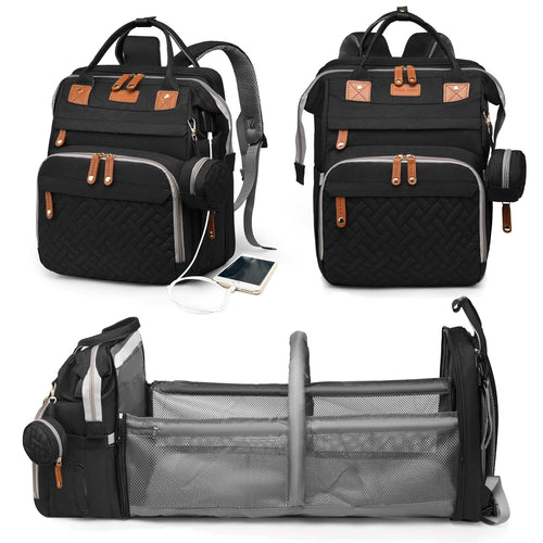 Solo® - Baby 3-in-1 Daddy Duty Backpack with Changing Station and Bassinet
