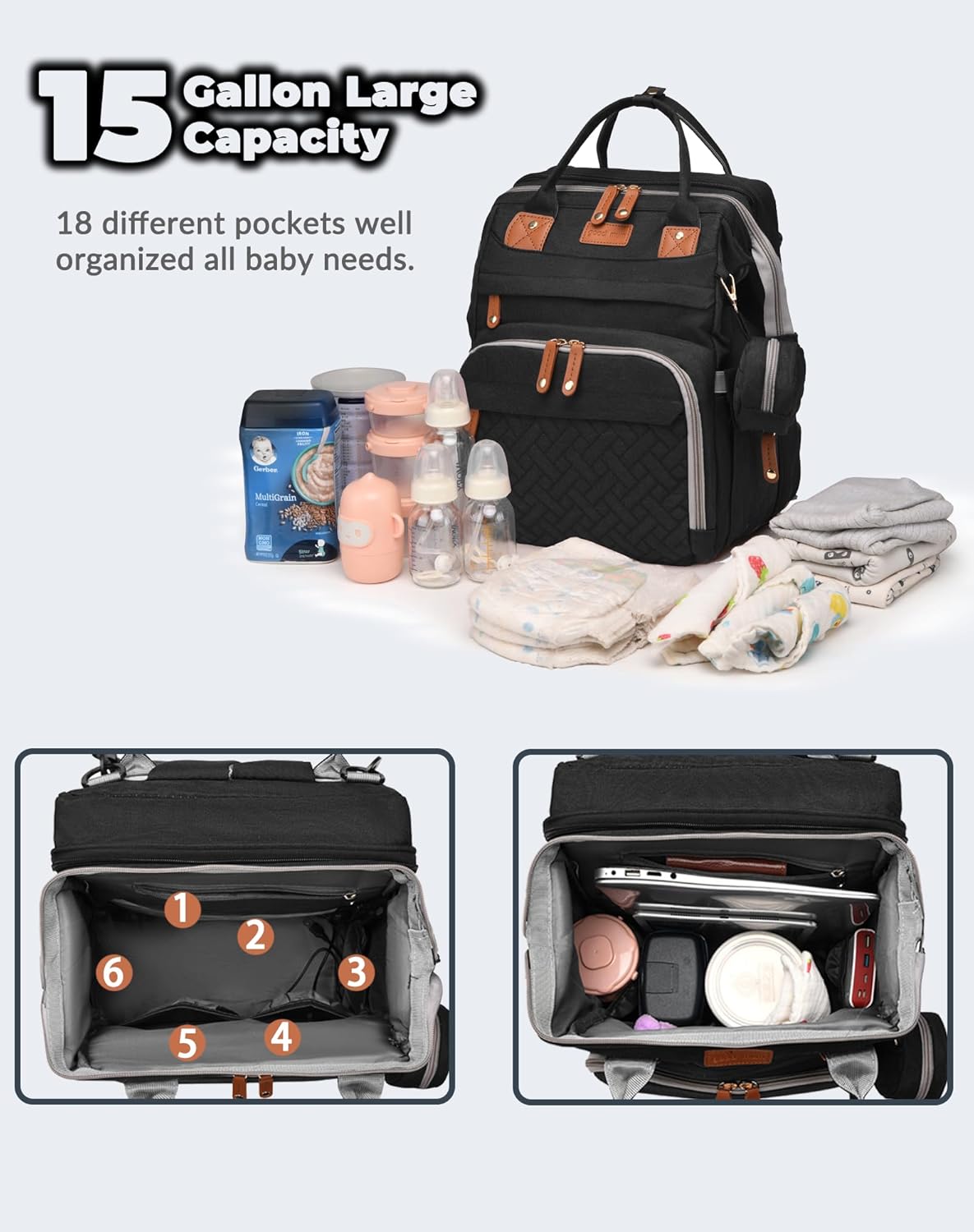 Solo® - Baby 3-in-1 Daddy Duty Backpack with Changing Station and Bassinet