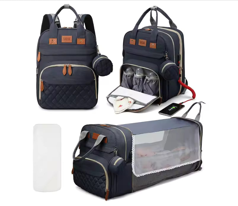 Solo® - Baby 3-in-1 Daddy Duty Backpack with Changing Station and Bassinet