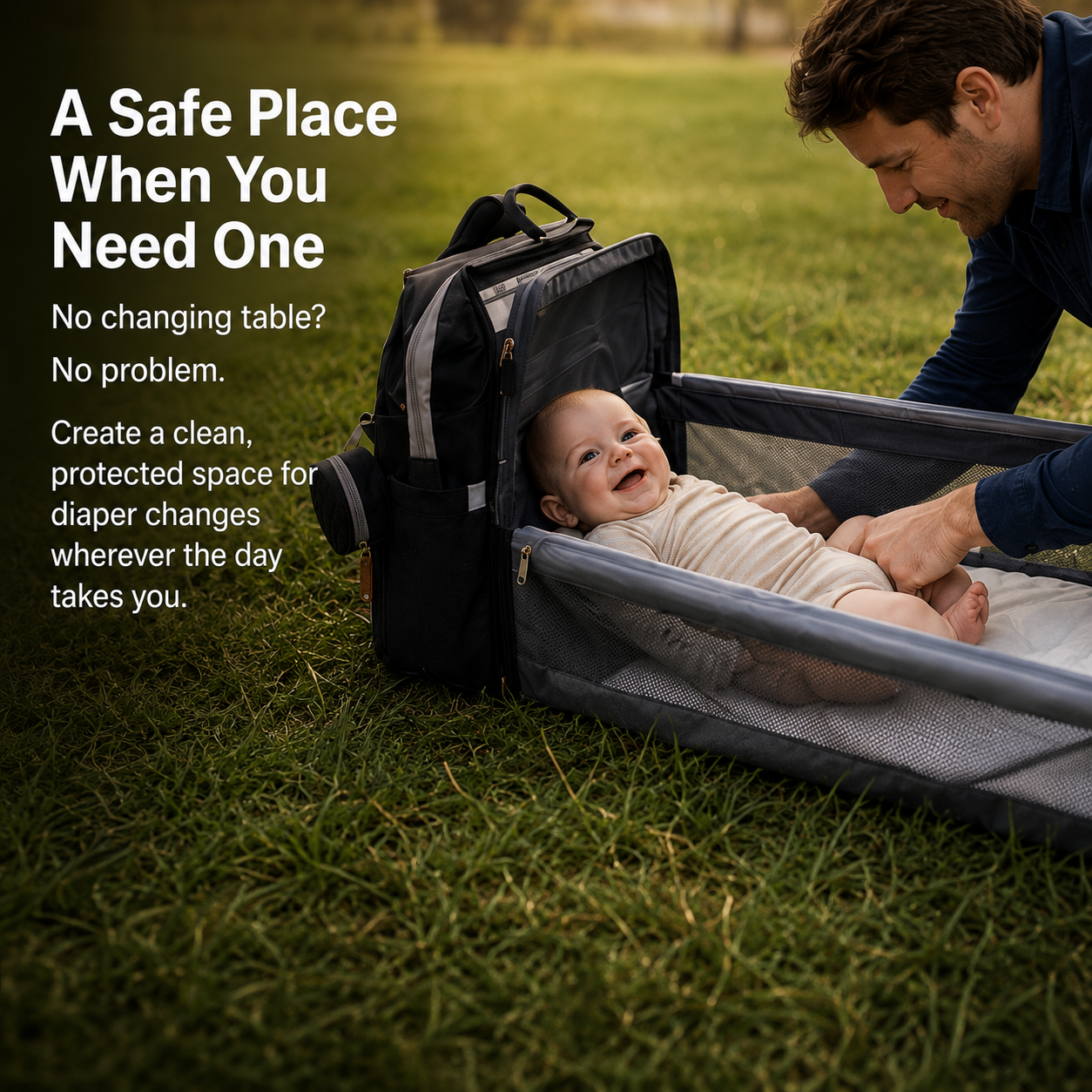 Wallenridge | BubPack® with built-in Changing Station and Bassinet